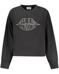 Pepe Jeans - Black Cotton Sweatshirt - Lyst