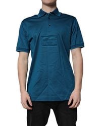 Dolce & Gabbana - Blue Logo Cotton Men Polo Shirt T - Lyst