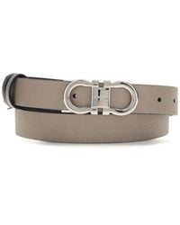 Ferragamo - Gray Calf Leather Bos Taurus Regular Belt - Lyst