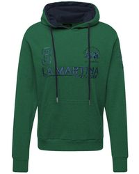 La Martina - Green Cotton Sweater - Lyst