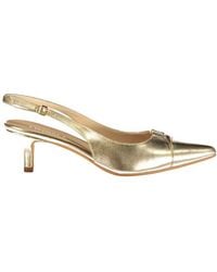 Twinset - Gold Leather 's Sandal - Lyst