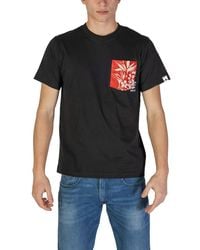 Replay - Black Cotton T - Lyst