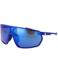 adidas - Blue Plastic Sunglasses - Lyst