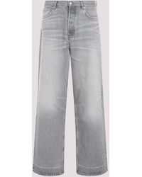 032c - Washed Grey Attrition Destroyed Cotton Jeans - Lyst