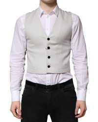 Dolce & Gabbana - Wool Dress Formal Waistcoat Vest - Lyst