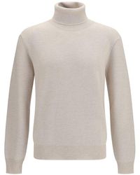 Brioni - Beige Cashmere Turtleneck - Lyst