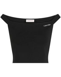 Calvin Klein - Black Viscose Tops & T - Lyst