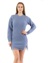 Moschino - Purple Wool Casual Dress - Lyst