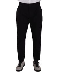 Dolce & Gabbana - Black Cotton Stretch Chinos Trouser Jeans - Lyst