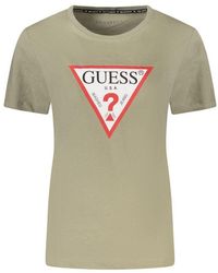 Guess - Green Cotton Tops & T - Lyst