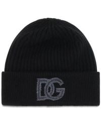 Dolce & Gabbana - Black Wool Oves Aries Beanie - Lyst