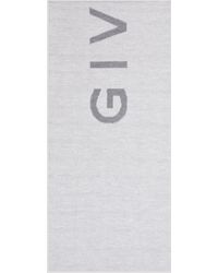 Givenchy - Grey Double Face 4g & Wool Scarf - Lyst