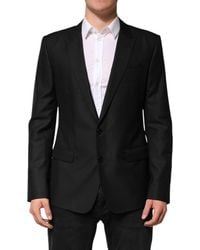 Dolce & Gabbana - Black Wool Single Breasted Jacket Blazer - Lyst