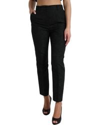 Dolce & Gabbana - Polyester High Waist Tapered Pants - Lyst
