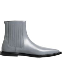 Dolce & Gabbana - Light Gray Chelsea Short Ankle Boots Shoes - Lyst