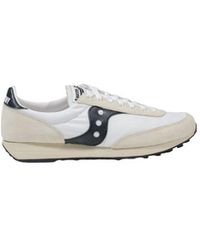 Saucony - Black And White Leather Athletic Sneakers - Lyst