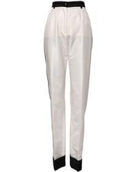 Dolce & Gabbana - White High Waist Straight Dress Trouser Pants - Lyst