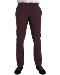 Dolce & Gabbana - Wool Slim Fit Dress Pants - Lyst