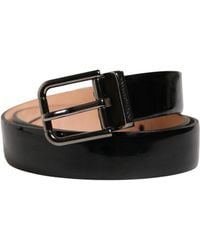 Dolce & Gabbana - Classic Leather Metal Buckle Belt Calf - Lyst