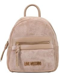 Love Moschino - Beige Polyester Backpack - Lyst