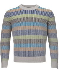 Gran Sasso - Multicolor Round Neck Cashmere Sweater - Lyst