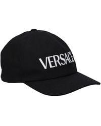 Versace - Cappelli Donna Cotone Nero/Bianco - Lyst