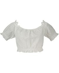 Guess - Bianco Cotton Shirt - Lyst