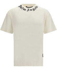 Palm Angels - Beige Cotton T - Lyst