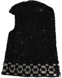Dolce & Gabbana - Wool Crystal Embellished Balaclava Hat - Lyst