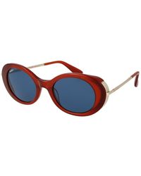 Max Mara - Red Acetate Sunglasses - Lyst