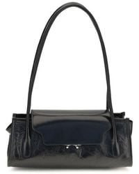 Marni - Black Calf Leather Bos Taurus Shoulder Bag - Lyst