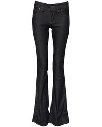 John Galliano - Blue Mid Waist Cotton Wide Leg Denim Jeans - Lyst