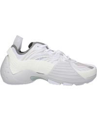 Lanvin - Sneakers Flash Donna Pelle Bianco/Grigio - Lyst