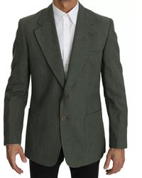 Romeo Gigli - Green Linen Blazer One Piece Single Breasted Jacket - Lyst