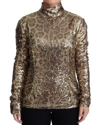 Dolce & Gabbana - Gorgeous Sequin Turtleneck Sweater - Lyst