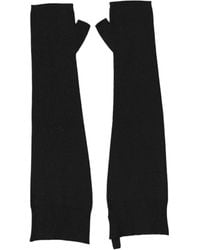 Dolce & Gabbana - Virgin Wool Knitted Fingerless Gloves - Lyst