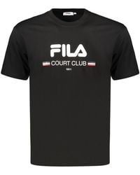 Fila - Black Cotton Men's T - Lyst
