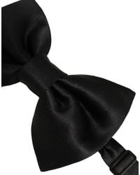 Dolce & Gabbana - Men Black 100% Silk Adjustable Neck Papillon Bow Tie - Lyst
