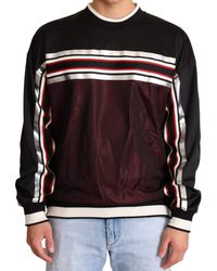 Dolce & Gabbana - Black Red Mesh Sport Pullover Crewneck Sweater - Lyst