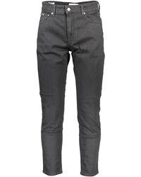Calvin Klein - Black Cotton Jeans & Pant - Lyst