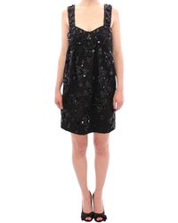 Dolce & Gabbana - Floral Crystal Embedded Dress - Lyst