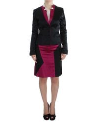 Exte - Black Pink Two Piece Suit Skirt & Blazer - Lyst