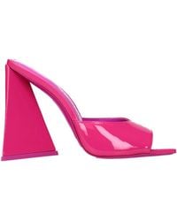 The Attico - Pink Leather Sandal - Lyst