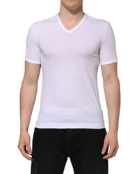 Dolce & Gabbana - White Short Sleeves V - Lyst