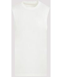 Y-3 - Off White Cotton Tank Top - Lyst