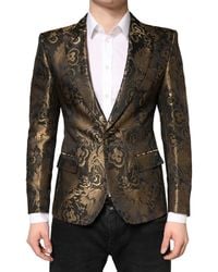 Dolce & Gabbana - Jacquard Single Breasted Tuxedo Blazer Clothing - Lyst