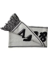 Dolce & Gabbana - Gray Cashmere Knitted Wrap Shawl Fringe Scarf - Lyst