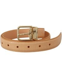 Dolce & Gabbana - Exotic Leather Metal Buckle Belt - Lyst