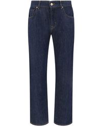 7FOR - Straight Jeans - Lyst