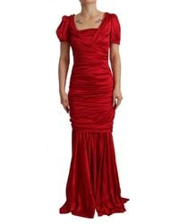 Dolce & Gabbana - Elegant Silk Stretch Mermaid Dres - Lyst